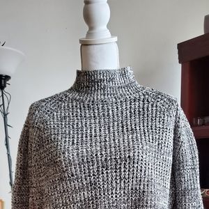 BDG Waffle Knit Mock Neck Hi Lo Sweater Size XS-TP